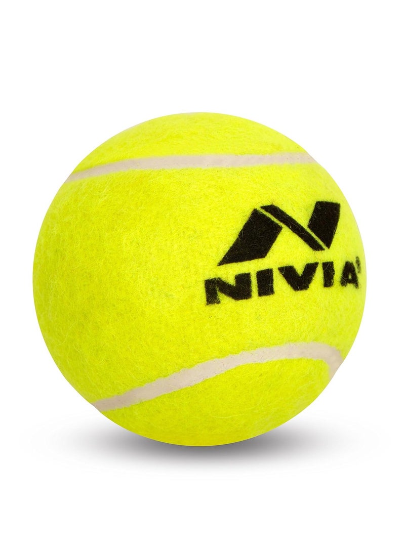 Cricket Tennis Ball Covered with Woollen | Size: Standard | Material: Rubber | Pack of 12 | ‎80 Grams | Covered with Woollen Felt | Lightweight | Durable