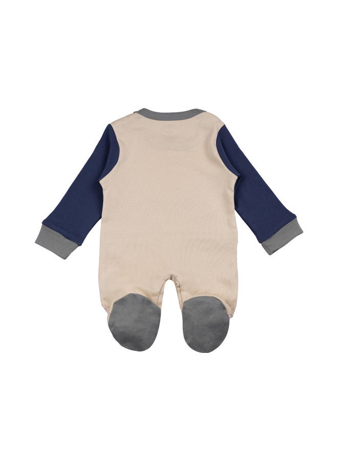 100% Cotton Printed Long Sleeves Jumpsuit/Romper/Sleepsuit With Feet Covering For Babies