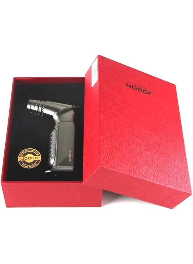 ALSAQER-Jobon 4 Jet Flame Windproof Butane Gas Lighter-Bakhoor  Lighter-Jobon Torch Lighter-BBQ Lighter (Gas not Included)-()