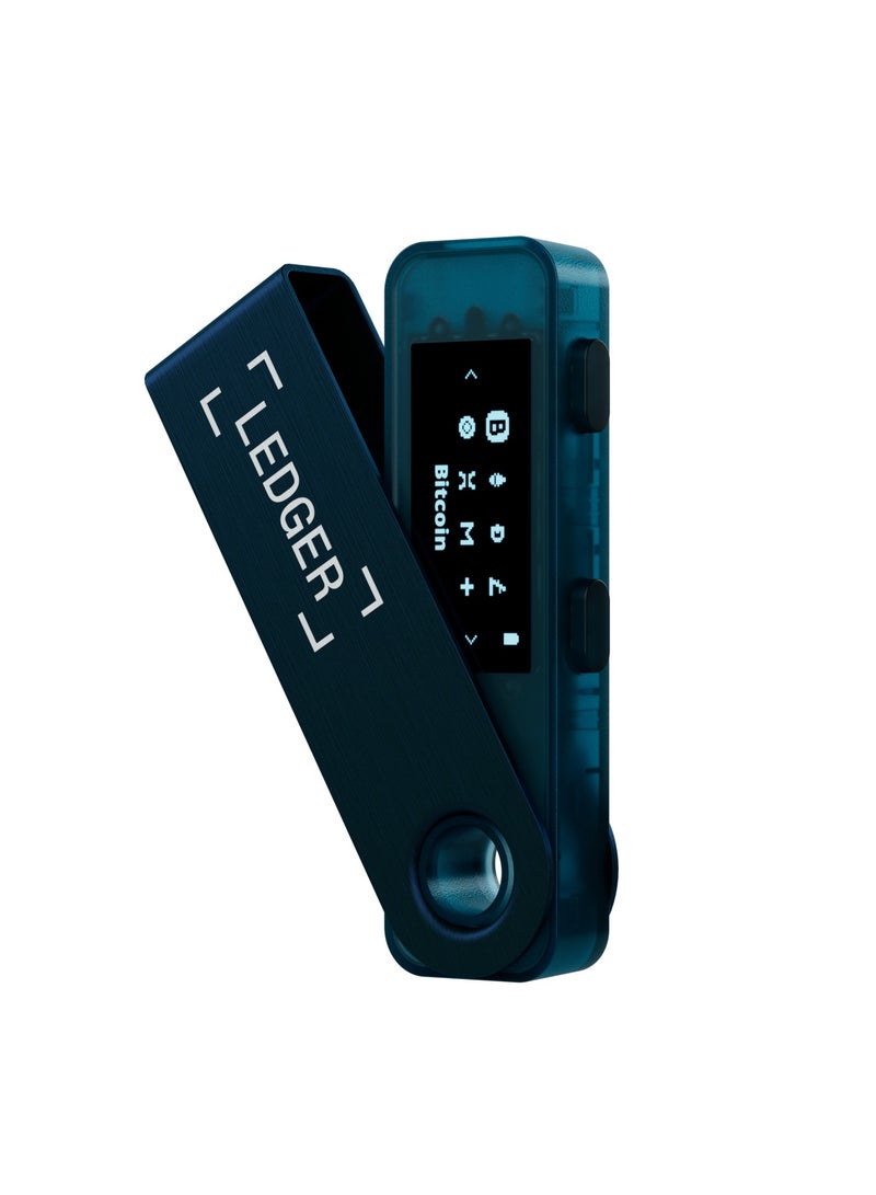 Nano S Plus Hardware Wallet | Safest Crypto & NFT Cold Storage, OLED Screen, Type-C Connectivity, 5000+ Coins Supported, for Android, MacOS & Windows - Sapphire Blue