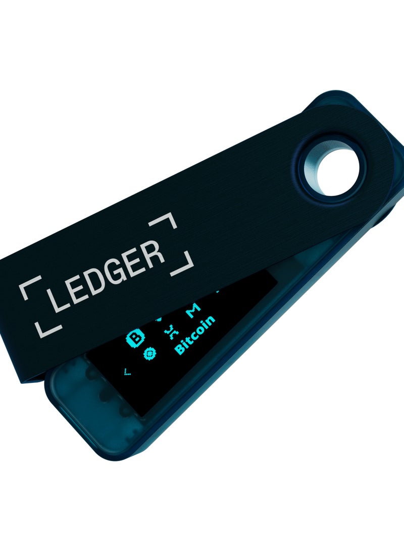 Nano S Plus Hardware Wallet | Safest Crypto & NFT Cold Storage, OLED Screen, Type-C Connectivity, 5000+ Coins Supported, for Android, MacOS & Windows - Sapphire Blue