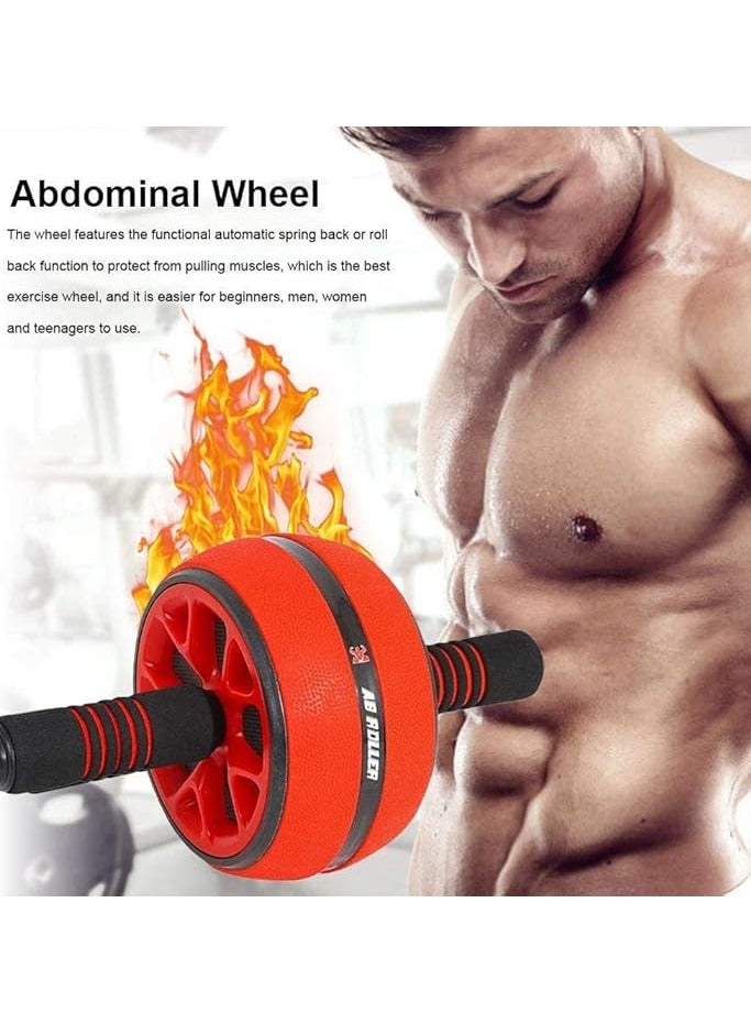 Ab Roller Wheel for Abdominal & Core Strength Training | Fitness Ab Roller with Knee Pads | Exercise Wheel for Home Gym Workouts | Abs & Core Fitness Equipment