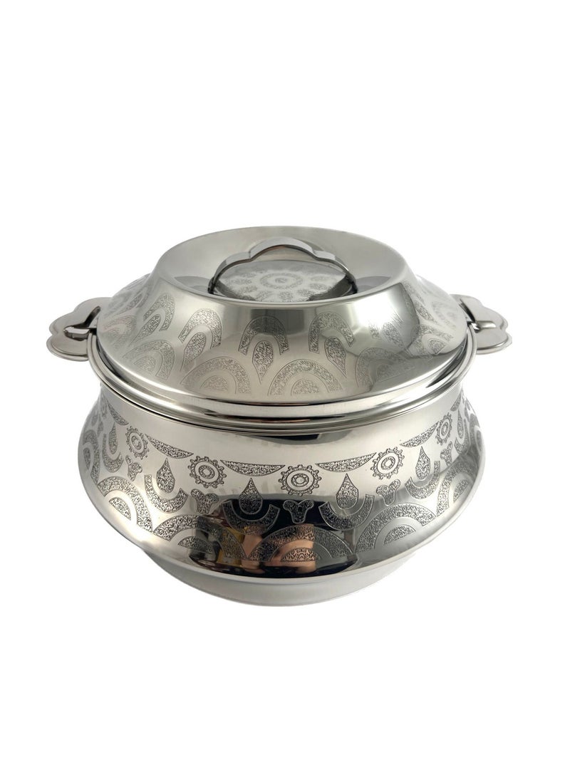 Orcus Hotpot 3500ml Capacity - Unique Locking Lid - High Quality Stainless Steel - Silver Etching