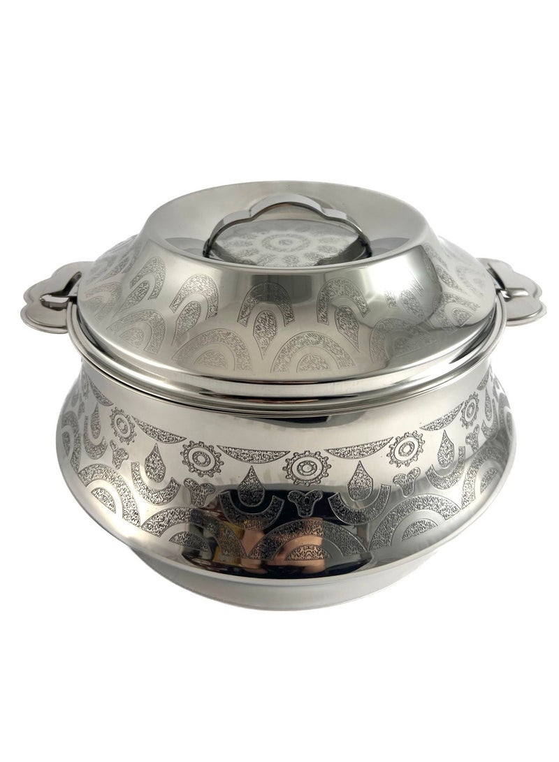 Orcus Hotpot 7500ml Capacity - Unique Locking Lid - High Quality Stainless Steel - Silver Etching