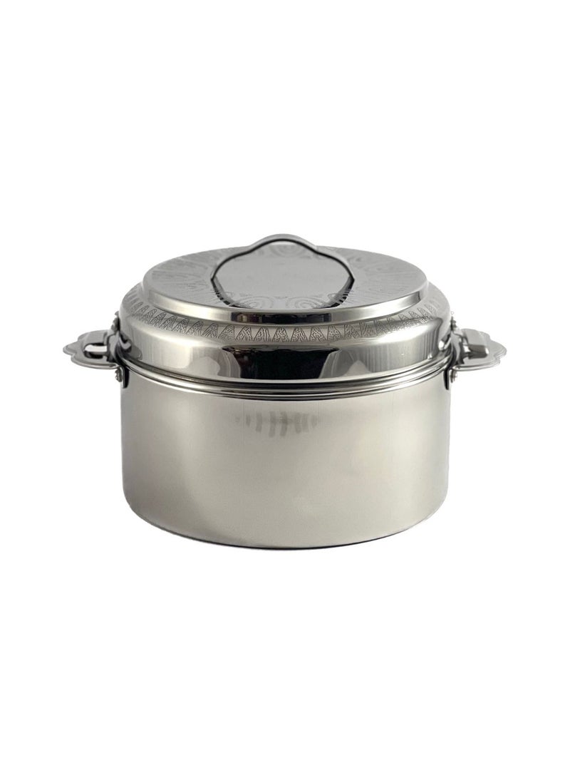 Sigma Hotpot 3500ml Capacity - Unique Locking Lid - High Quality Stainless Steel - Silver Etching