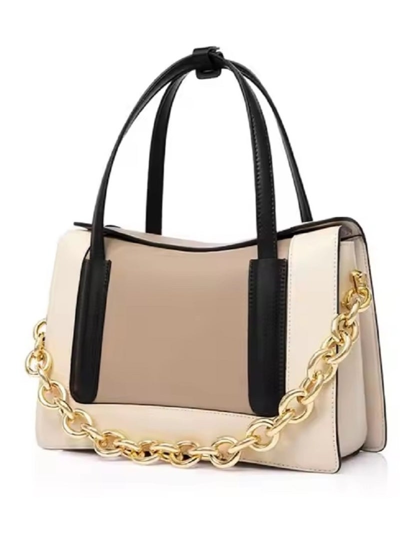 Nude Office Bag – Women’s Versatile Leather Shoulder Bag, Stylish Portable Armpit Side Carry Bag, Fashionable Daily Commuting Handbag for Girls or College Student, Practical Chic Handbag, Perfect for Work, School, or Casual Outings, Sleek Nude Color