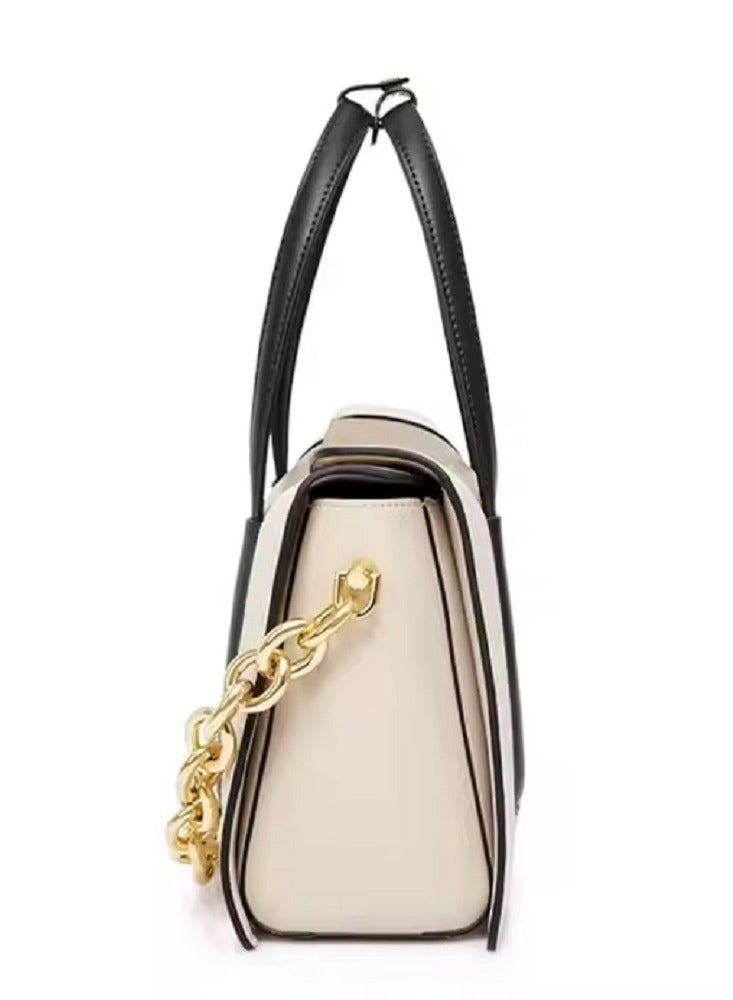 Nude Office Bag – Women’s Versatile Leather Shoulder Bag, Stylish Portable Armpit Side Carry Bag, Fashionable Daily Commuting Handbag for Girls or College Student, Practical Chic Handbag, Perfect for Work, School, or Casual Outings, Sleek Nude Color