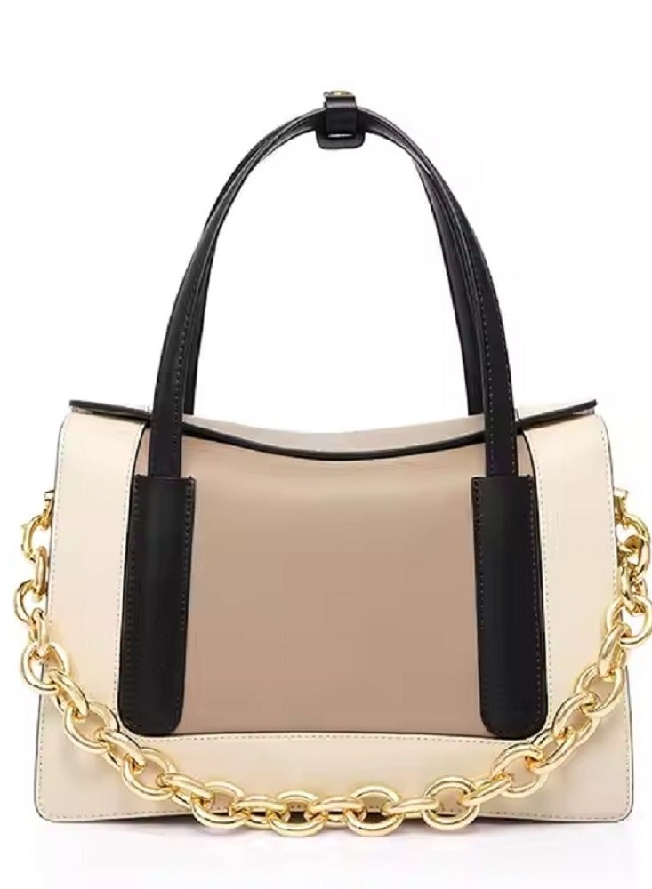 Nude Office Bag – Women’s Versatile Leather Shoulder Bag, Stylish Portable Armpit Side Carry Bag, Fashionable Daily Commuting Handbag for Girls or College Student, Practical Chic Handbag, Perfect for Work, School, or Casual Outings, Sleek Nude Color