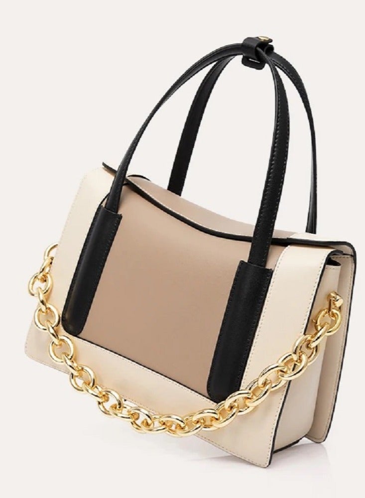 Nude Office Bag – Women’s Versatile Leather Shoulder Bag, Stylish Portable Armpit Side Carry Bag, Fashionable Daily Commuting Handbag for Girls or College Student, Practical Chic Handbag, Perfect for Work, School, or Casual Outings, Sleek Nude Color