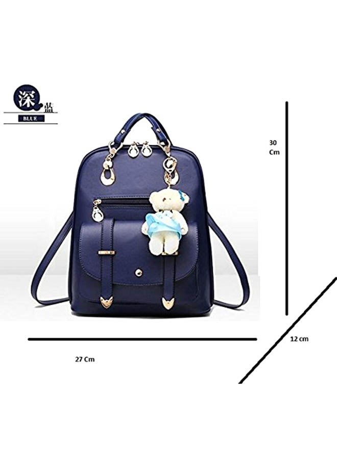 Bear Pendant Backpack Navy