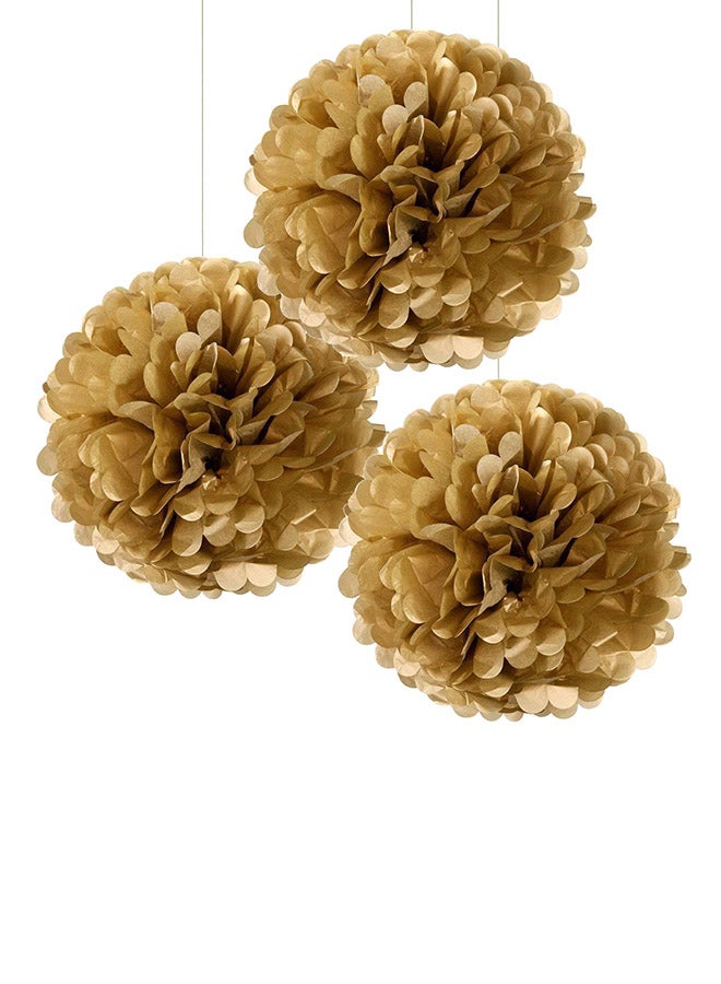 3-Piece Decadent Decoration Pom Pom Set 15inch