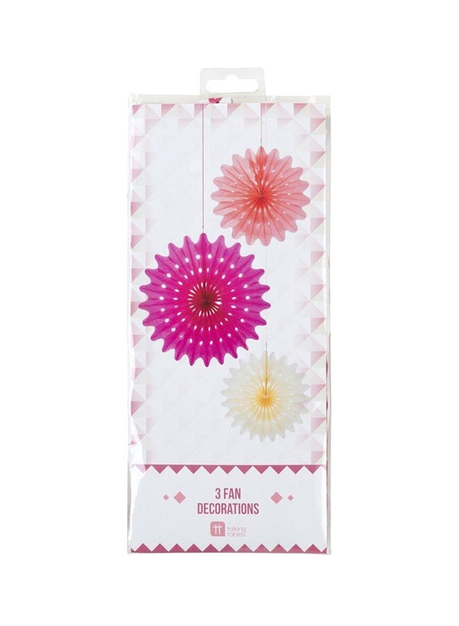 3-Piece Decadent Decoration Blossom Fan Set
