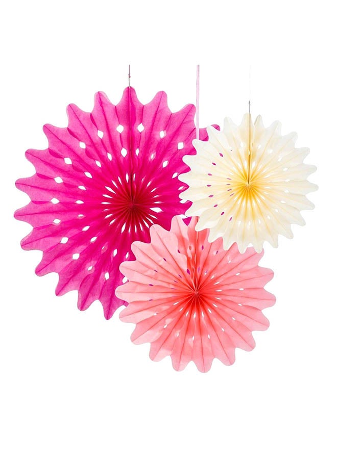 3-Piece Decadent Decoration Blossom Fan Set