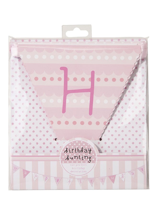 Pink And Mix Happy Birthday Bunting 3meter