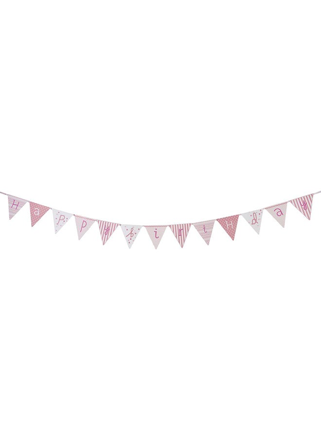 Pink And Mix Happy Birthday Bunting 3meter