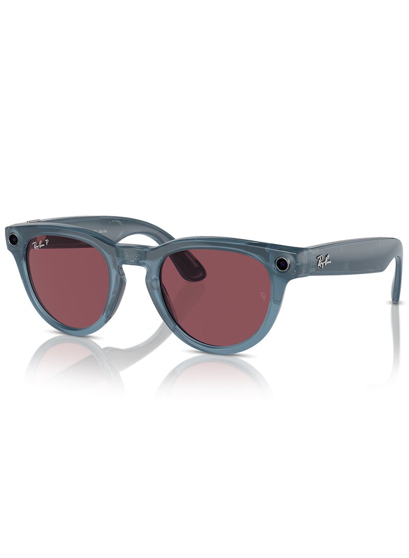 Ray-Ban - Smart Glasses - Headliner -F/L Polar Dusty Red RW4009 Shiny Jeans