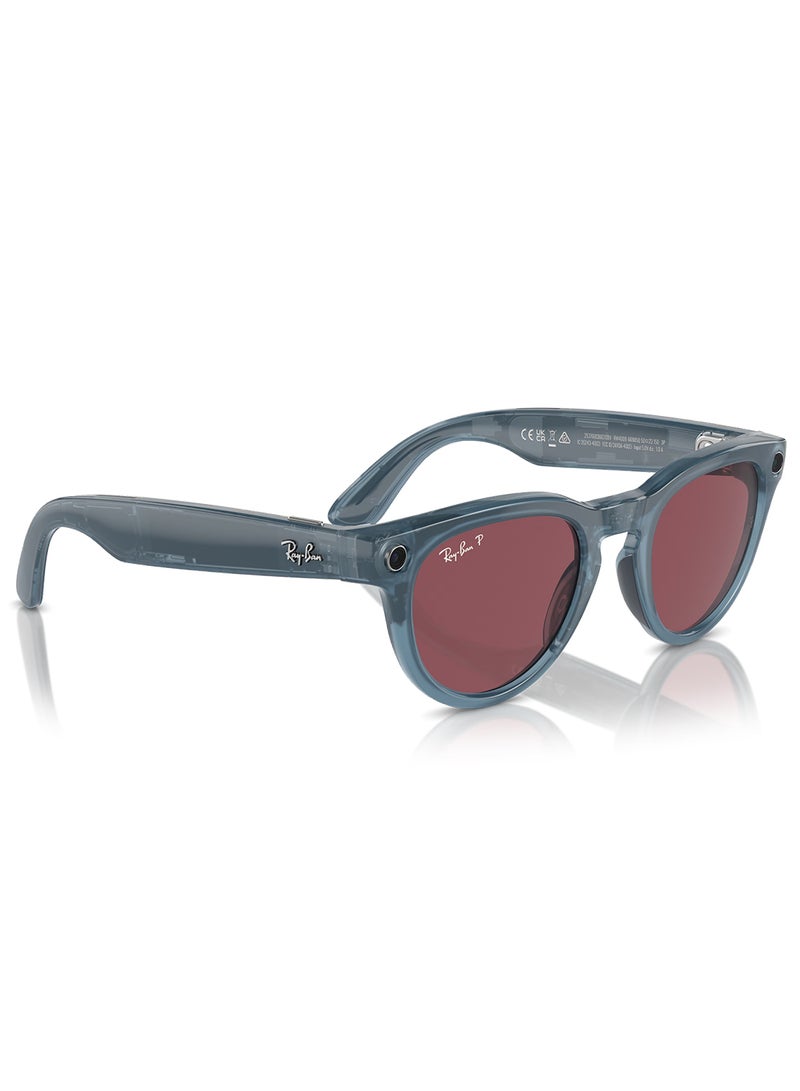 Ray-Ban - Smart Glasses - Headliner -F/L Polar Dusty Red RW4009 Shiny Jeans