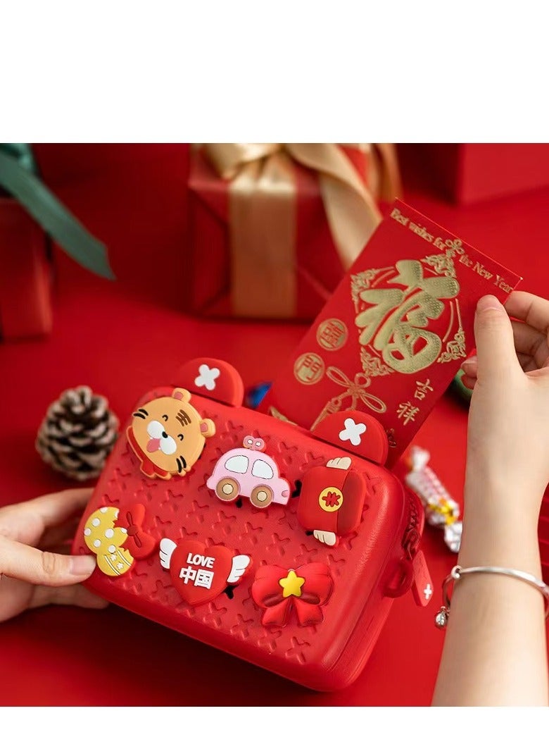Kids Bags Children Shoulder Bags Girls Purse for Toys Cameras Red