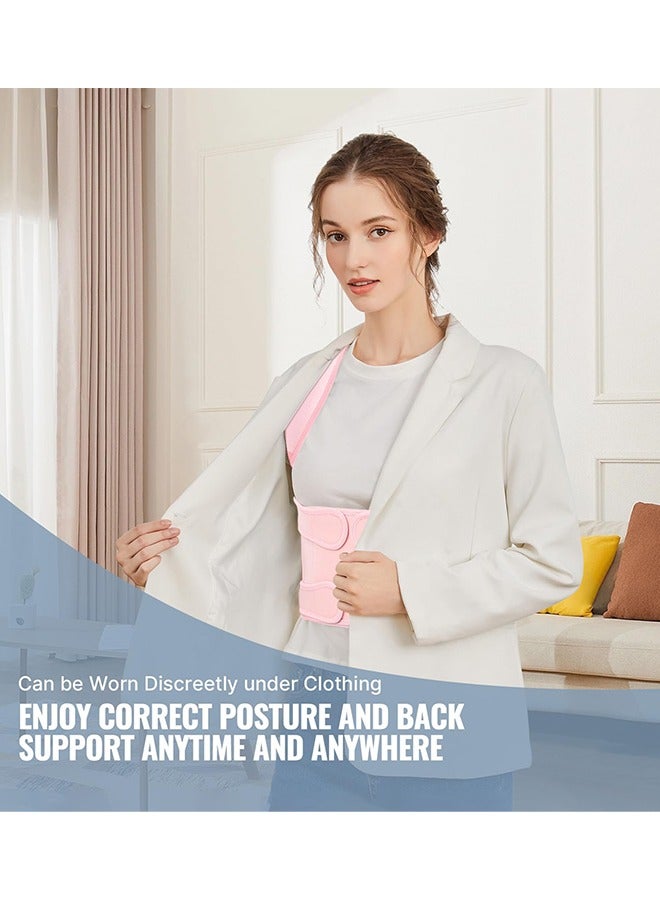 Back Brace and Posture Corrector for Women and Men Back Straightener Posture Corrector Scoliosis and Hunchback Correction Back Pain Spine Corrector Support Adjustable Posture Trainer, Pink（Size:M)