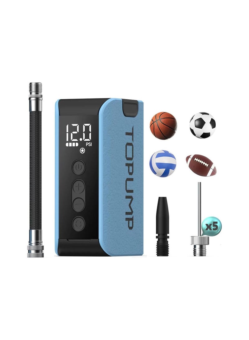 Topump TB1 Electric Air Pump For Balls with Inflation & Deflation - Soccer Ball Air Pump with Needles for Sports Balls, Basketball, Volleyball, Rugby