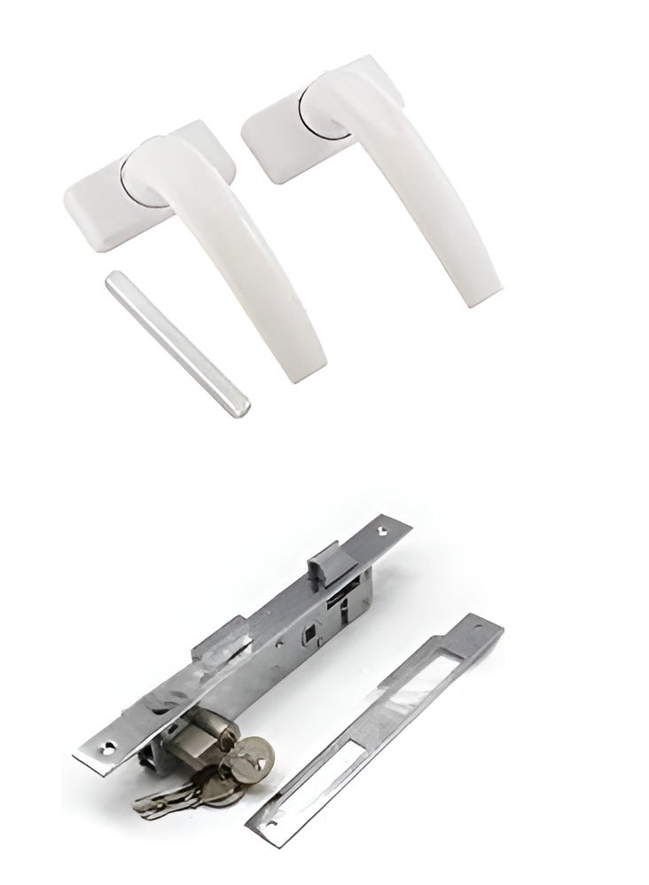 Aluminium Door Handle With Lock 20mm With 3keys