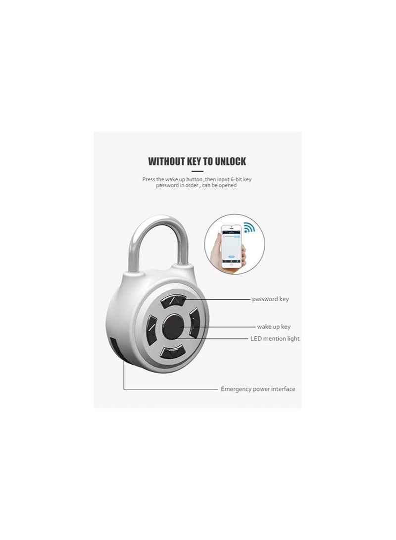 Smart Padlock Bluetooth Password Mobile Phone APP Travel Backpack Luggage Cabinet Lock Gym Electronic Small Padlock