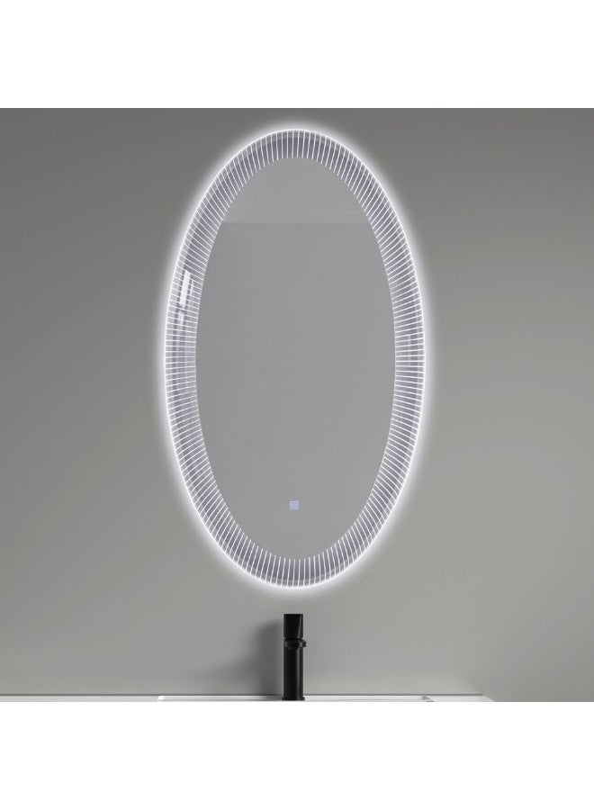 Milano Plus Led Mirror Hs16482 925*525 1Pc/Set | Glass LED Mirror | Vanity Mirror With Lights Bathroom Mirror Wall Mounted For Toilet Bathroom Washroom Shower Room - Mirror