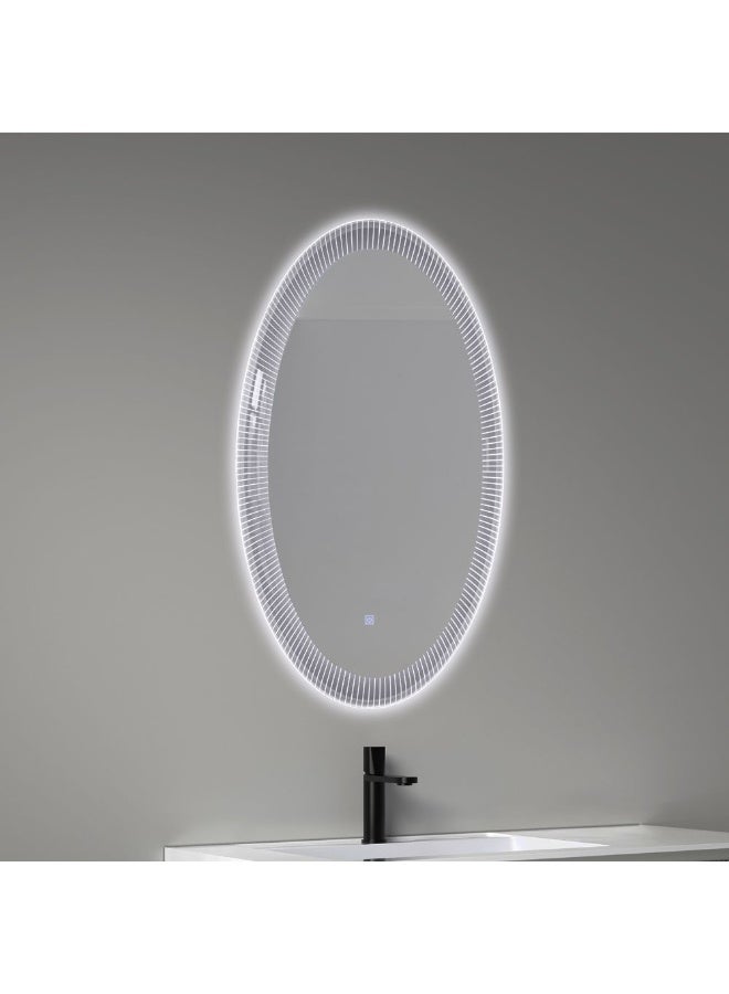 Milano Plus Led Mirror Hs16482 925*525 1Pc/Set | Glass LED Mirror | Vanity Mirror With Lights Bathroom Mirror Wall Mounted For Toilet Bathroom Washroom Shower Room - Mirror