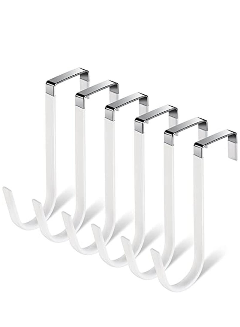 6 Pack Bathroom Hook, Towel Over Door Hooks Hanger for Coat Stand, Towel, Clothes Bedroom, Hangers Helps Tidy Rooms and Saves