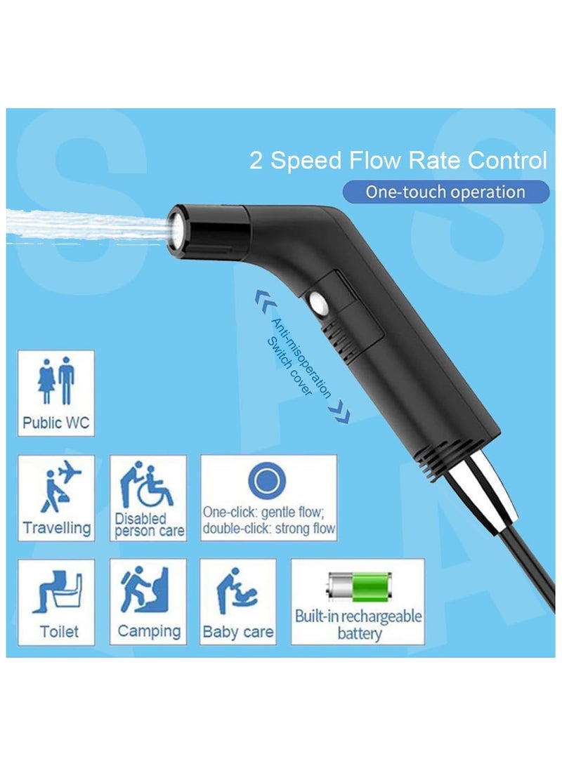 Portable Shattaf Travel Bidet Sprayer For Hygiene Cleaning With 2.3L Water Container