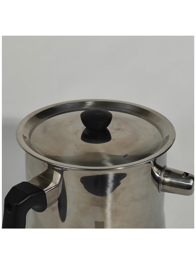 Household Multipurpose Use Cookware Milk Pot with Lid Double Wall Stainless Steel Pudding Pot with Bakelite Handle and Alarming Whistle 1L/2L