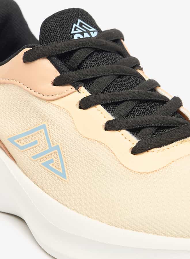 Women Textured Lace-Up Sports Shoes with Pull Tabs