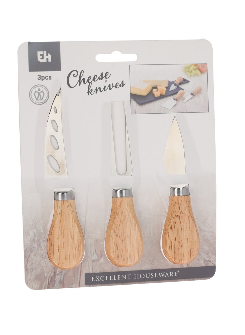 Koopman Cheese Knives Set - 3 Pieces, Durable, Elegant Design