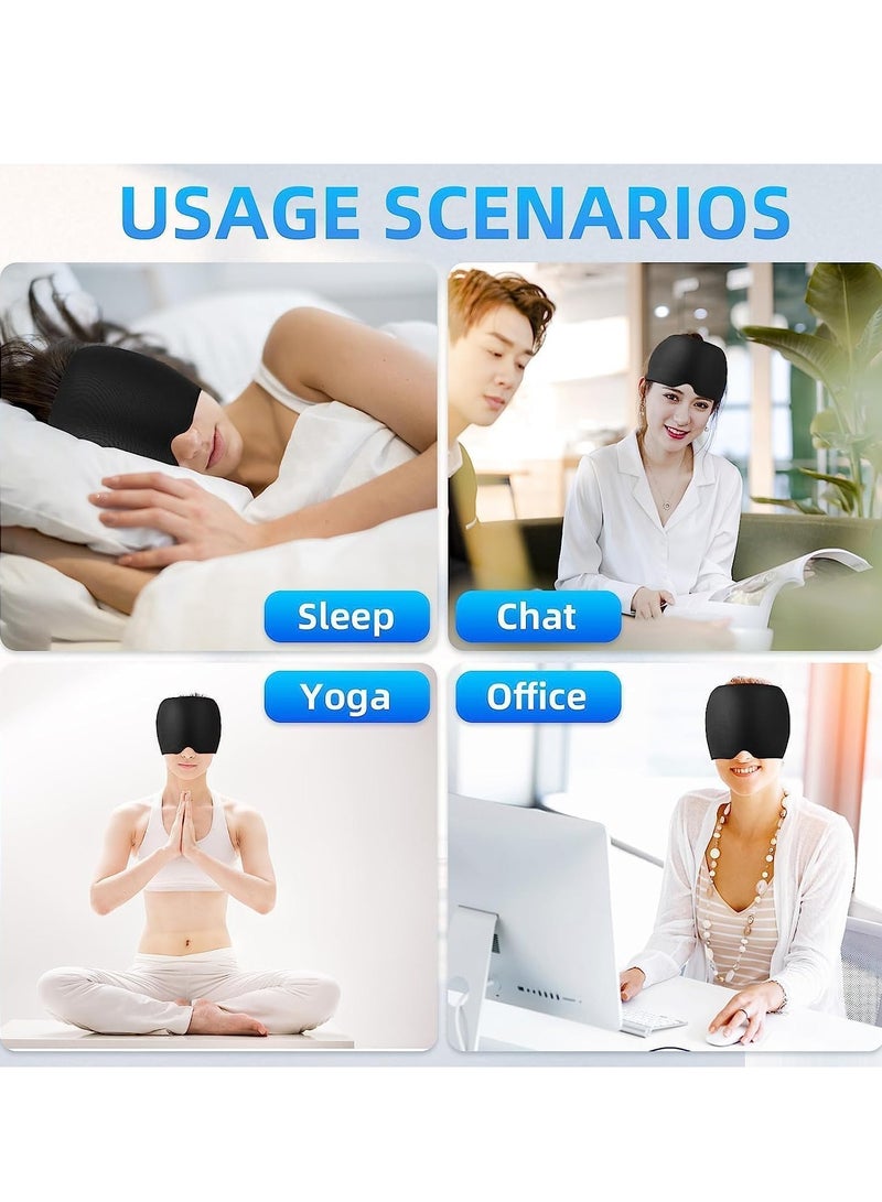 Gel Ice Headache Migraine Relief Hat Migraine Relief Mask Comfortable Strechable Ice Pack Eye Mask
