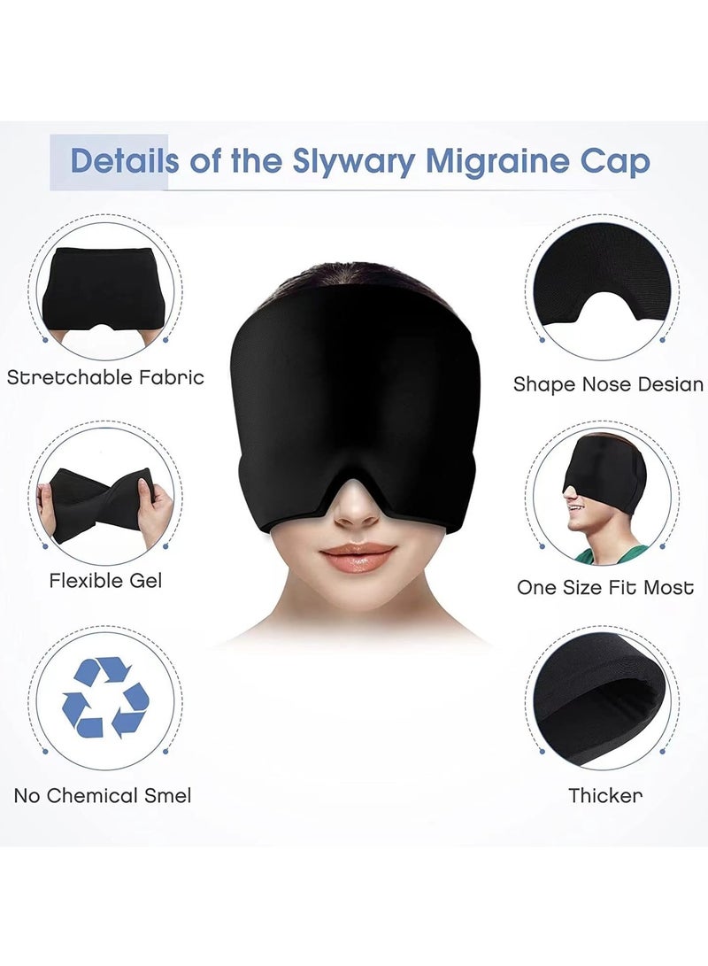 Gel Ice Headache Migraine Relief Hat Migraine Relief Mask Comfortable Strechable Ice Pack Eye Mask