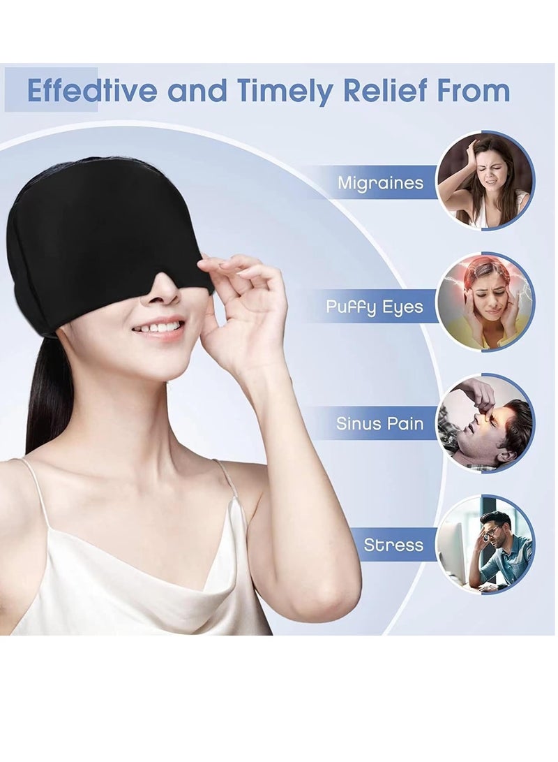 Gel Ice Headache Migraine Relief Hat Migraine Relief Mask Comfortable Strechable Ice Pack Eye Mask