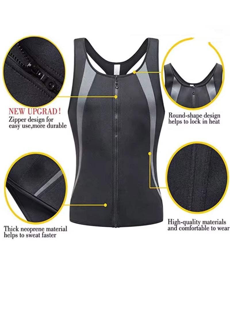 Men Sweat Vest Waist Trainer Body Shaper Hot Neoprene Sport Fitness Gym Workout Sauna Tank Top