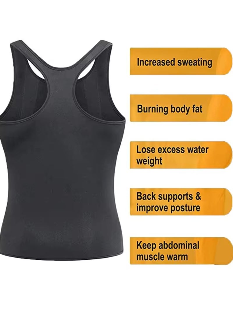 Men Sweat Vest Waist Trainer Body Shaper Hot Neoprene Sport Fitness Gym Workout Sauna Tank Top