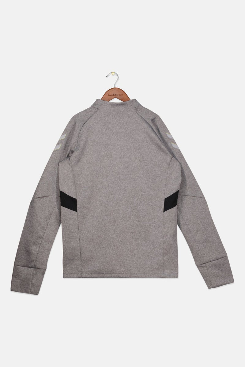 Kids Boy Sportswear Fit Long Sleeve Training Sweatshirt, Grey