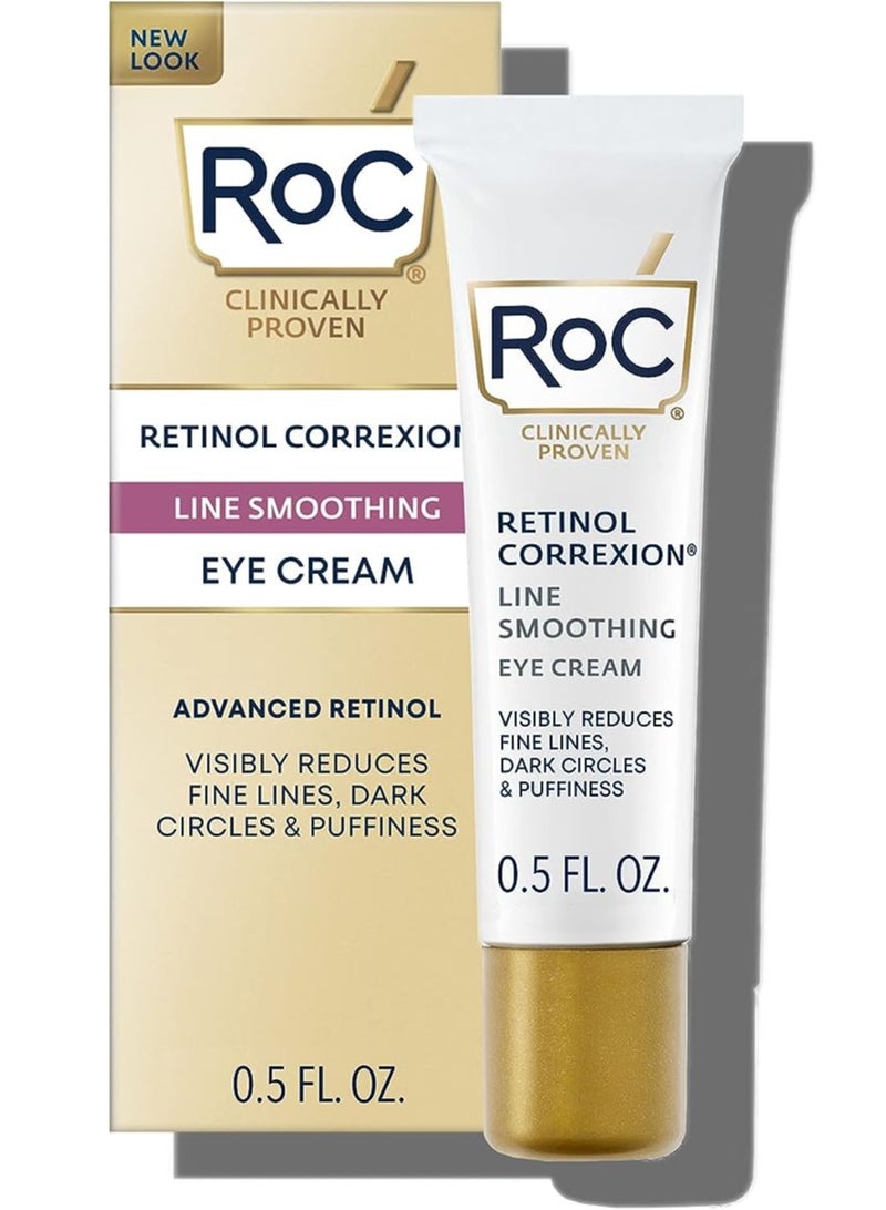 RoC Retinol Correxion Anti-Aging Eye Cream Treatment for Wrinkles, Crows Feet, Dark Circles, and Puffiness.5 fl. oz