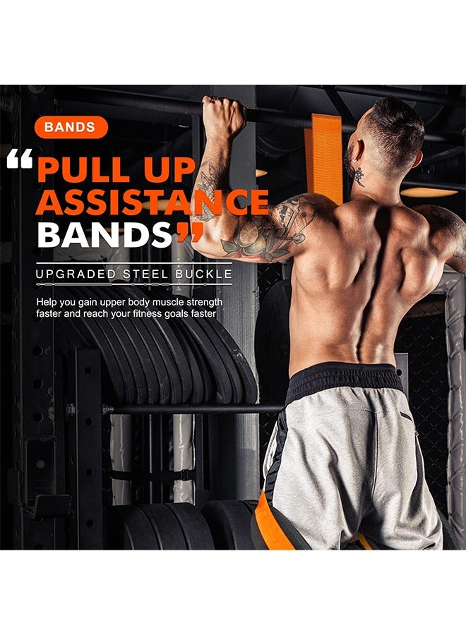 Pull Up Assistance Bands, Heavy Duty Resistance Band for Pull Up Bar, Adjustable Weight/Size with Fabric Feet/Knee Rest, Bands for Pull Up Assist for Strength Training, Patented Pull Up Assist Band