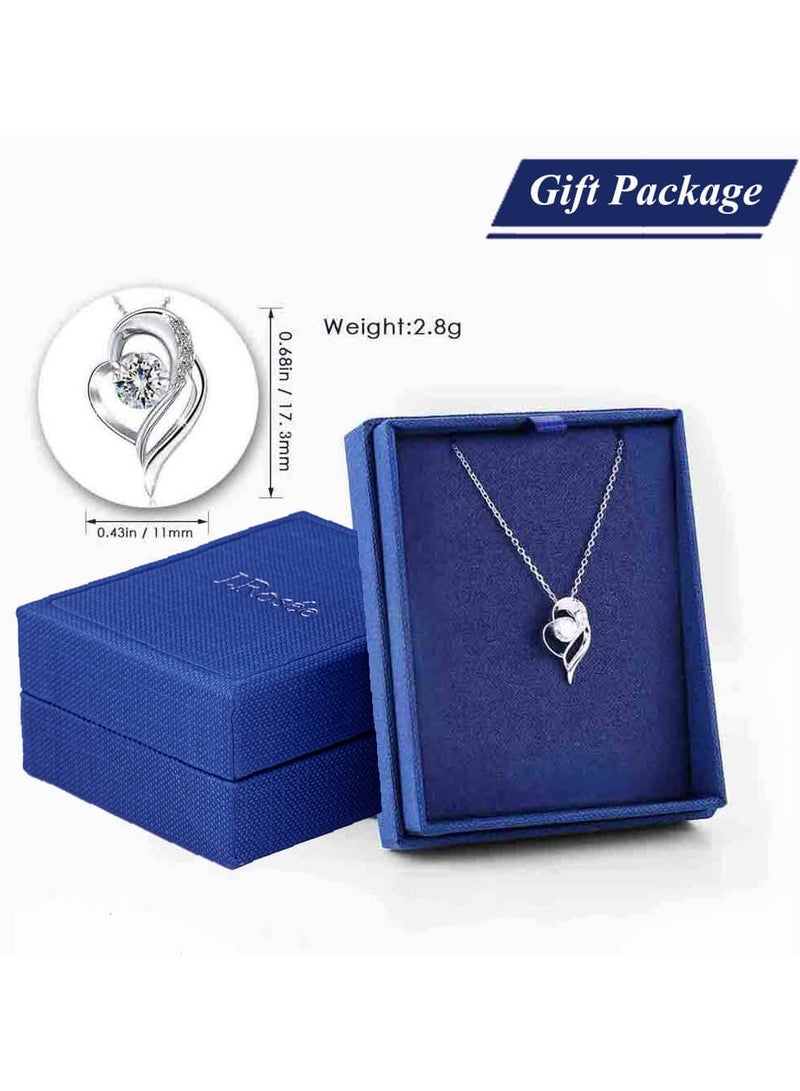 J.Rosée Swarovski Elements Crystal 18K Gold Plated 925 Sterling Silver Diamond Pendant Necklace for Women Ladies Girls Gift Package J.Rosée Fashion Jewelry