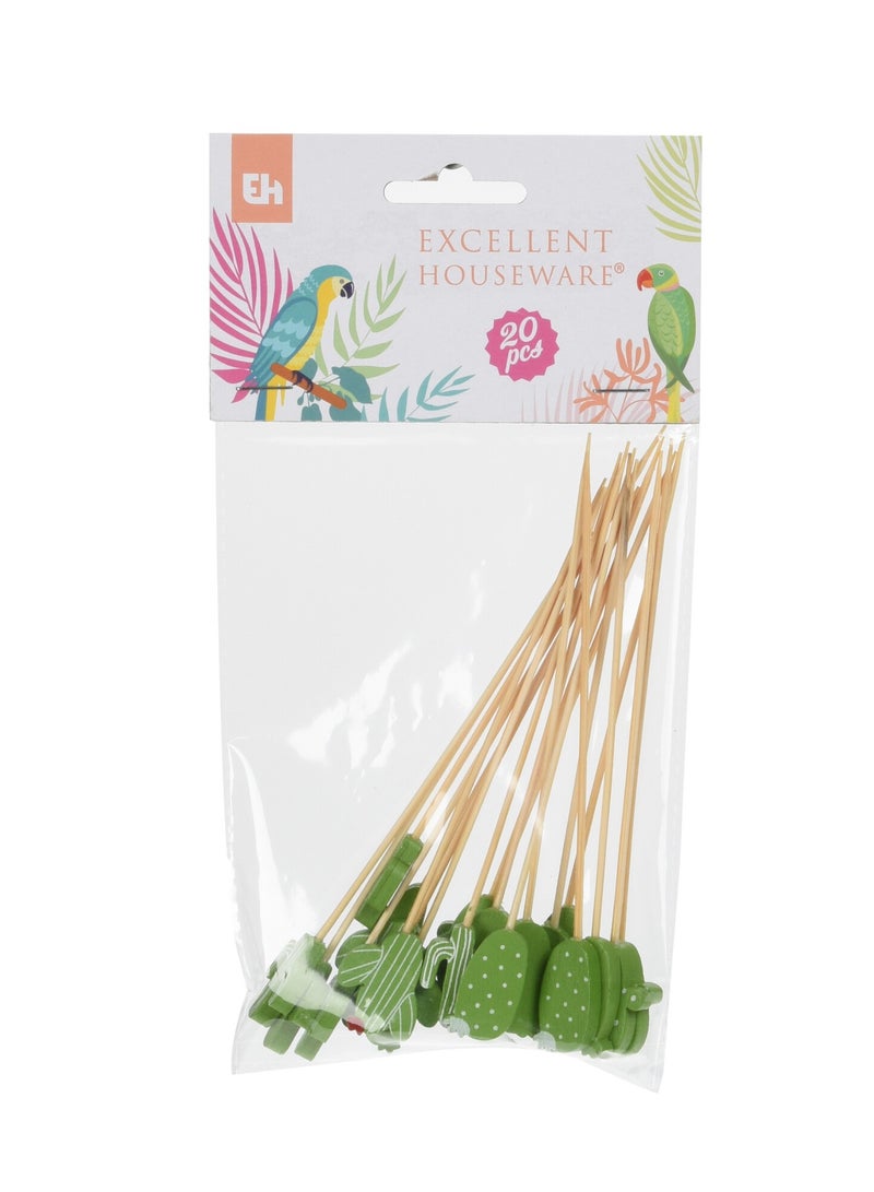 Koopman Christmas Cocktail Stick Set - 20 Pieces,  Party Essential Assorted