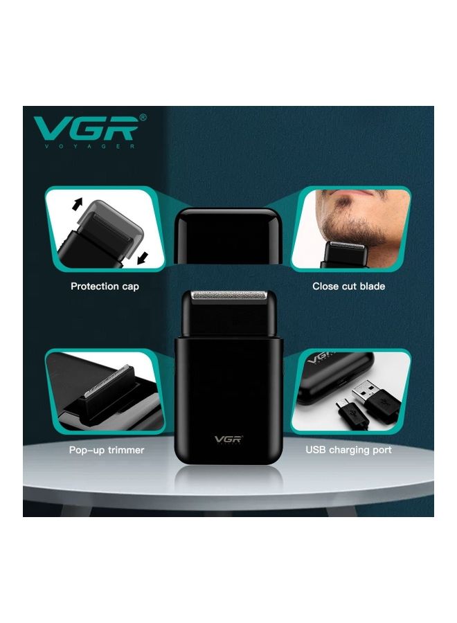 V-390 Single Foil Cordless Electric Travel Mini Manufacturer Shaver For Man Black