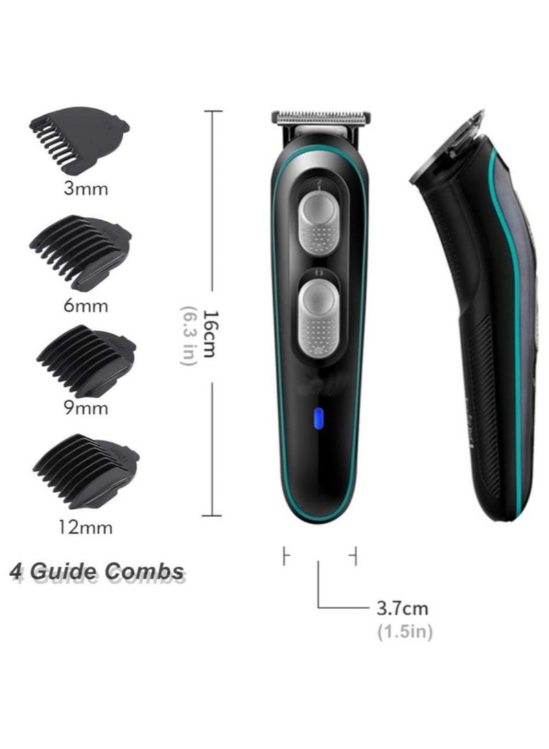 Cordless Electric Hair Clipper and Beard Trimmer for Home Use, VGR rechargeable Professional Hair Clipper for Men and Children with 4 Guide Combs