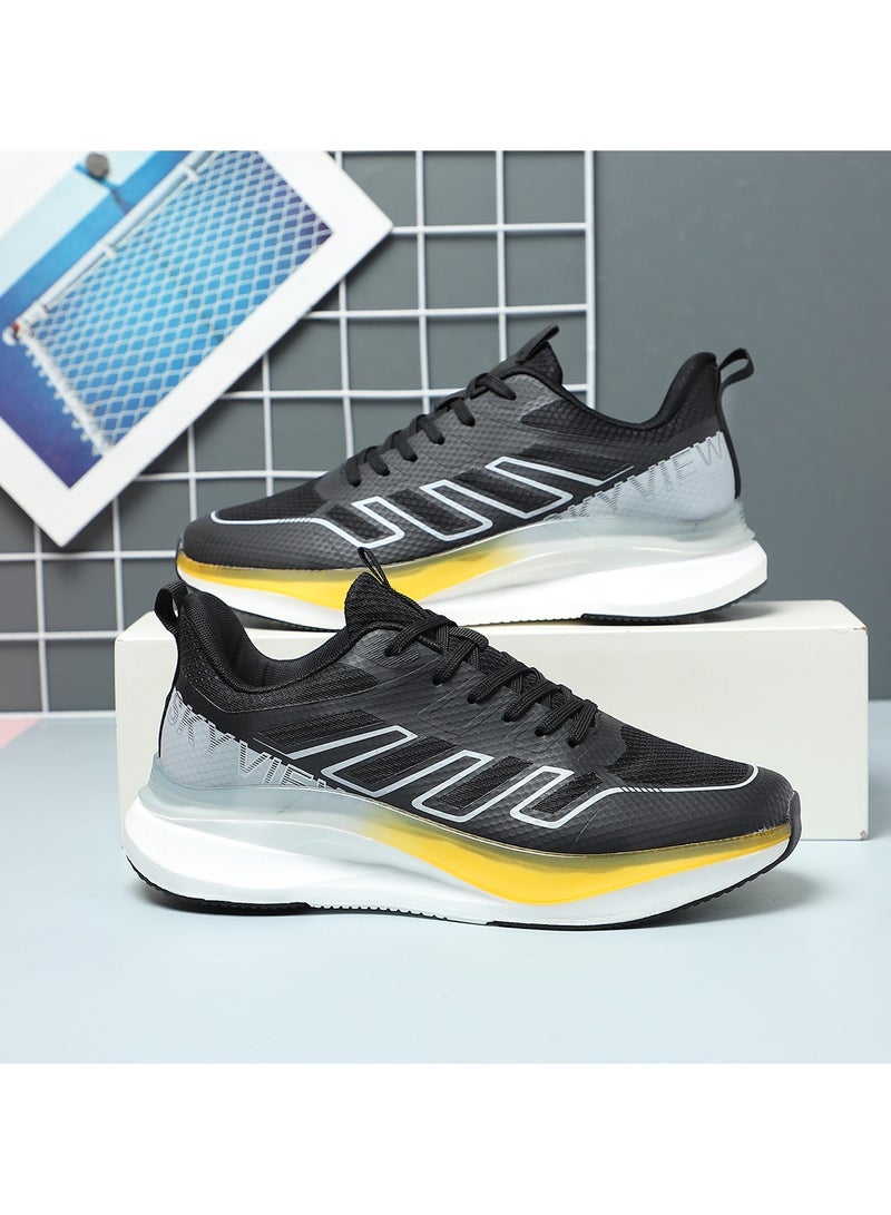 Sky View Men's Slip On Walking Shoes Running Comfortable Tennis Breathable Non Slip Athletic Sports Shoes Gym Workout Cross Training Sneakers With Non-Slip Backing