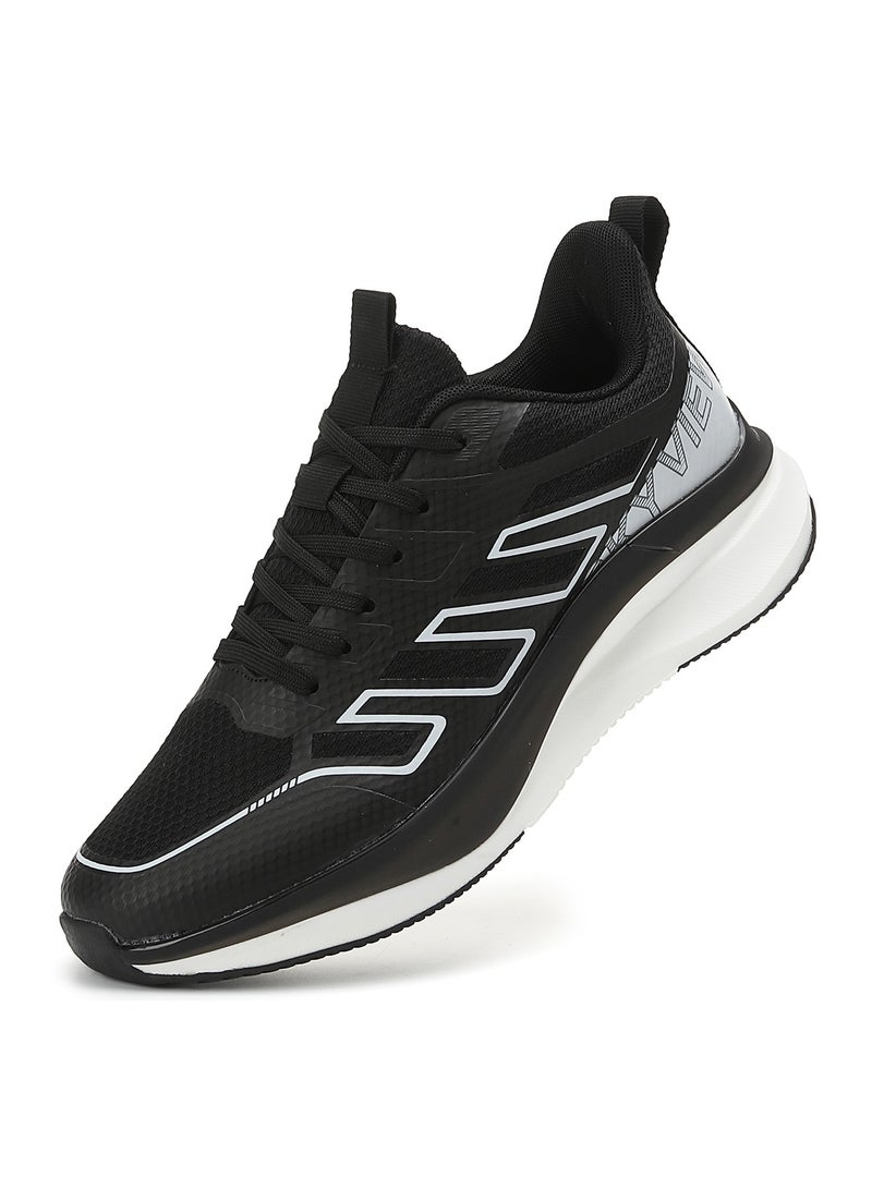 Men's Lace Up Walking Shoes Running Comfortable Tennis Breathable Non Slip Athletic Sports Shoes Gym Workout Cross Training Sneakers With Non-Slip Backing
