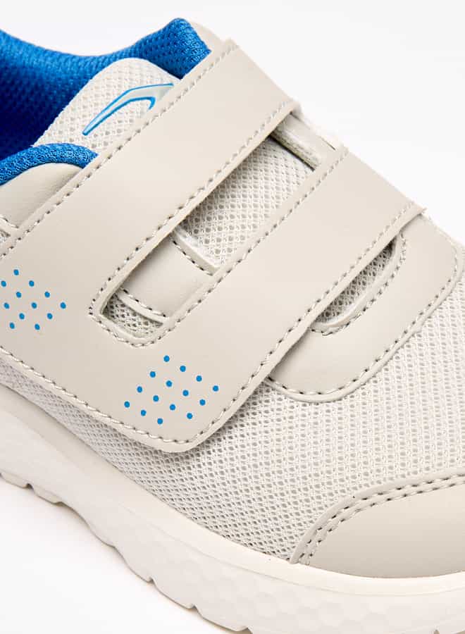 Boys Textured Sports Shoes with Hook and Loop Closure