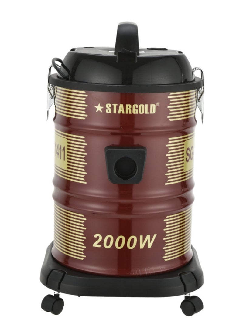 Dry Vacuum Cleaner 22L 2000W With Telescopic Tube 1.5M Cable