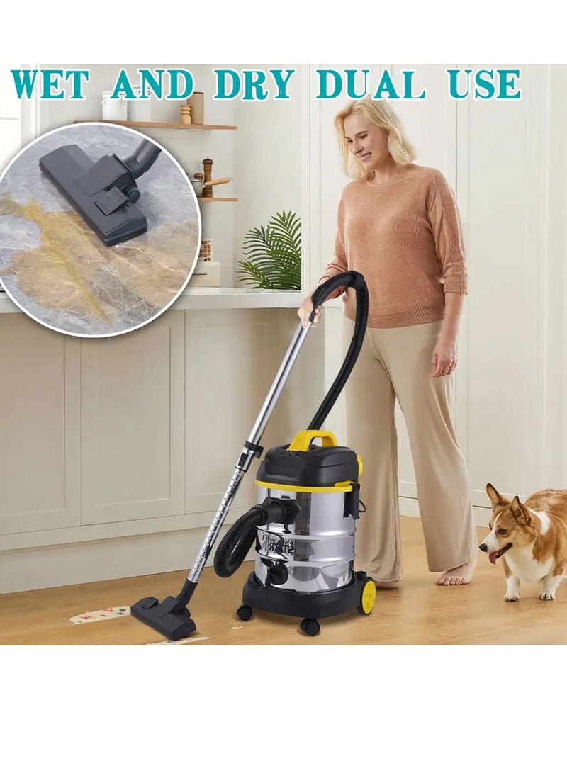 1600W Wet & Dry Vacuum Cleaner, Winning Star ST-5034 Heavy Duty Household Industrial Commercial High Level Vacuum Cleaner